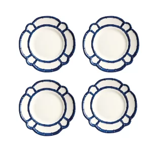 kf-A7cf6743777a641f68e1e36d8945a09a1E Bamboo Melamine Plates - Set of 4