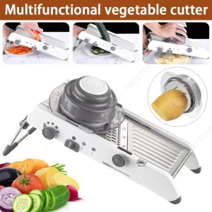 kf-S7b57d95ca37b44feb74a61301411ebc2f Manual Slicer 18 Type Adjustable Mandoline Cutter Multifunctional Vegetable Grater Stainless Steel Julienner Gadget Kitchen Tool