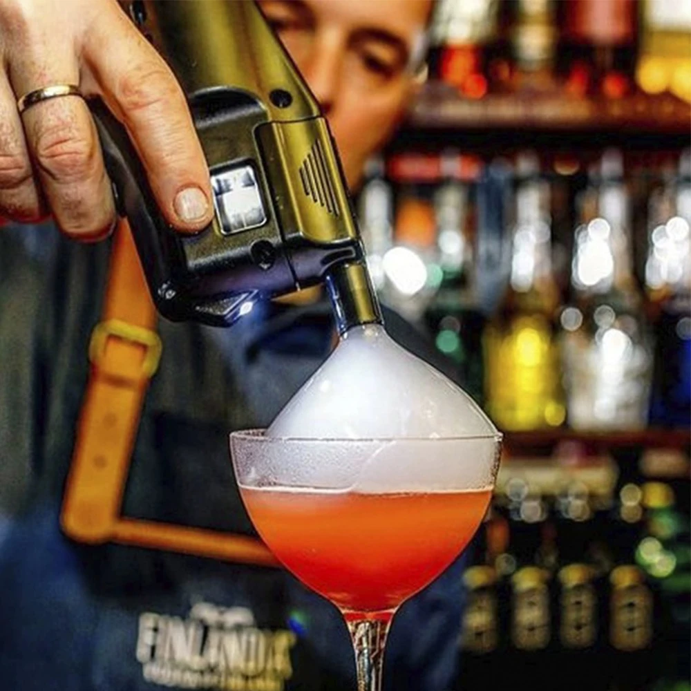 Bar Wine Mixer Hand-Held Smoked Bubble Gun Smudging Machine Smoke Making Machine Cocktail Molecular Cuisine Bubble Machine - Image 2